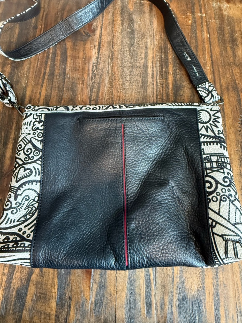 Hammitt Black & White Doodle Crossbody Bag - Picture 2 of 5